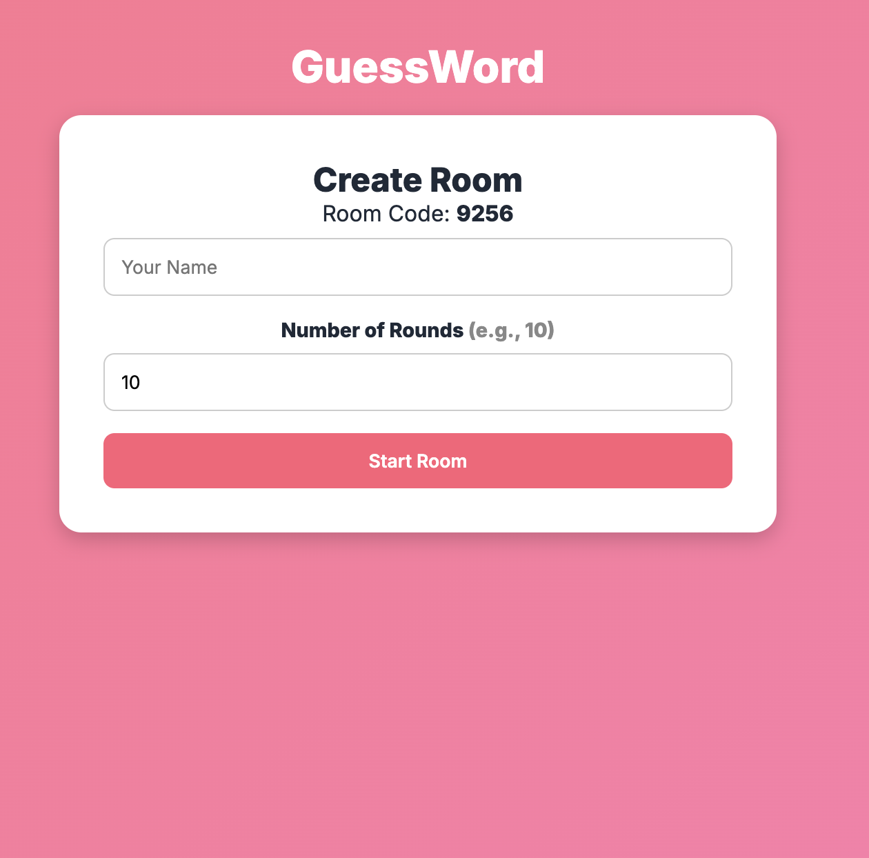 GuessWord Gameplay Screenshot